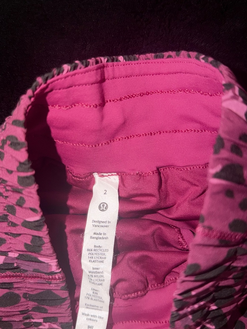 lululemon athletica Kids Pink Leopard Print Puffer Jacket